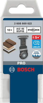 Ponorný řezací kotouč Bosch PRO AIZ 45 BSPIB, balení 10 kusů.
